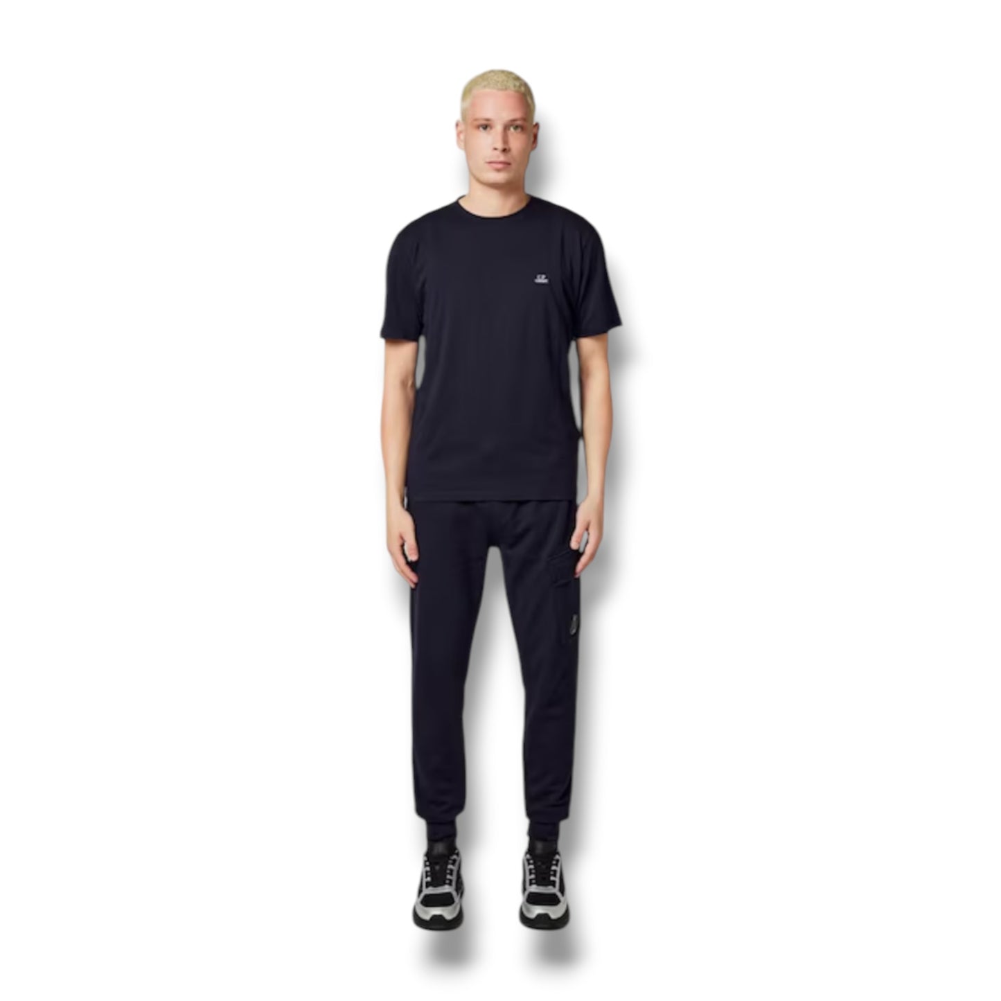 CP COMPANY SMALL LOGO T-SHIRT NAVY BLUE