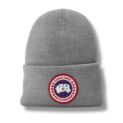 CANADA GOOSE BADGE LOGO BEANIE GREY