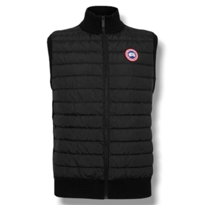 CANADA GOOSE HYBRIDGE KNITTED GILET BLACK