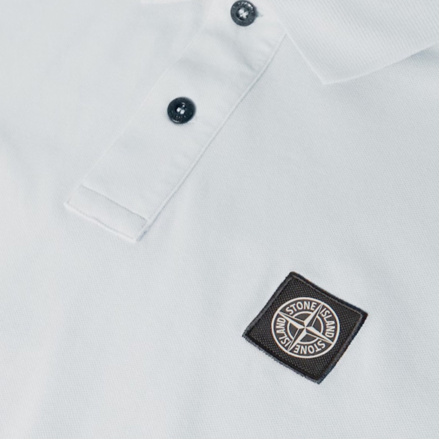 STONE ISLAND PATCH LOGO POLO SHIRT SKY BLUE