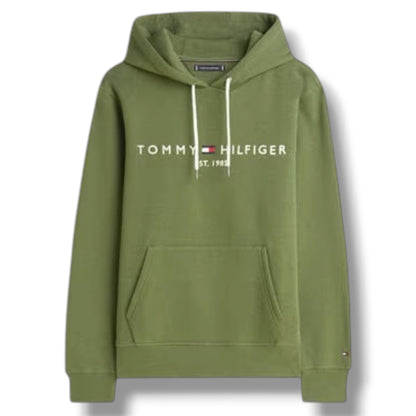 TOMMY HILFIGER LOGO OTTH HOODIE GREEN
