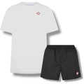 CASABLANCA DIAMOND T-SHIRT & SWIM SHORTS SET WHITE & BLACK
