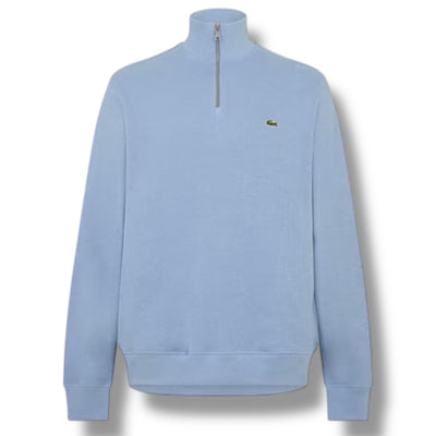 LACOSTE 1/4 ZIP SWEATSHIRT LIGHT BLUE