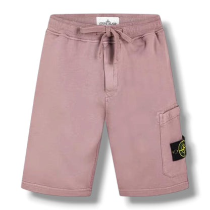 STONE ISLAND SWEATSHIRT & JERSEY SHORTS SET PURPLE