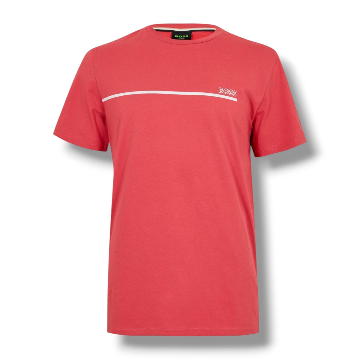 HUGO BOSS STORM T-SHIRT & SWIM SET CORAL RED & BLACK