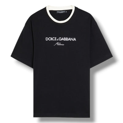 D&G DOLCE & GABBANA TRIM T-SHIRT BLACK
