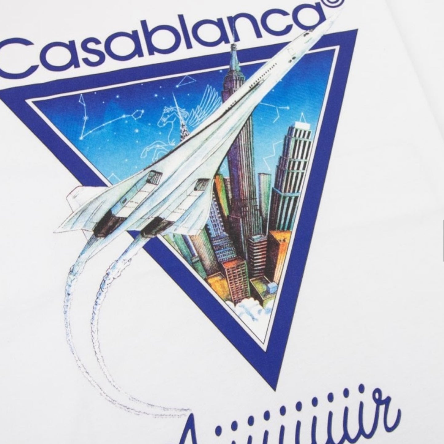 CASABLANCA CASA AIR ROCKET T-SHIRT WHITE