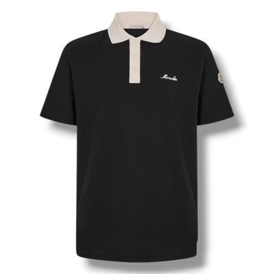 MONCLER SIGNATURE POLO SHIRT BLACK