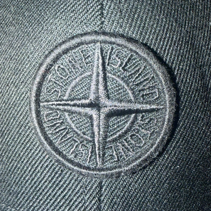STONE ISLAND JUNIOR COMPASS LOGO BASEBALL CAP BLACK KIDS