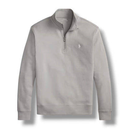 RALPH LAUREN TECH 1/4 ZIP SWEATSHIRT FULL TRACKSUIT SOFT GREY