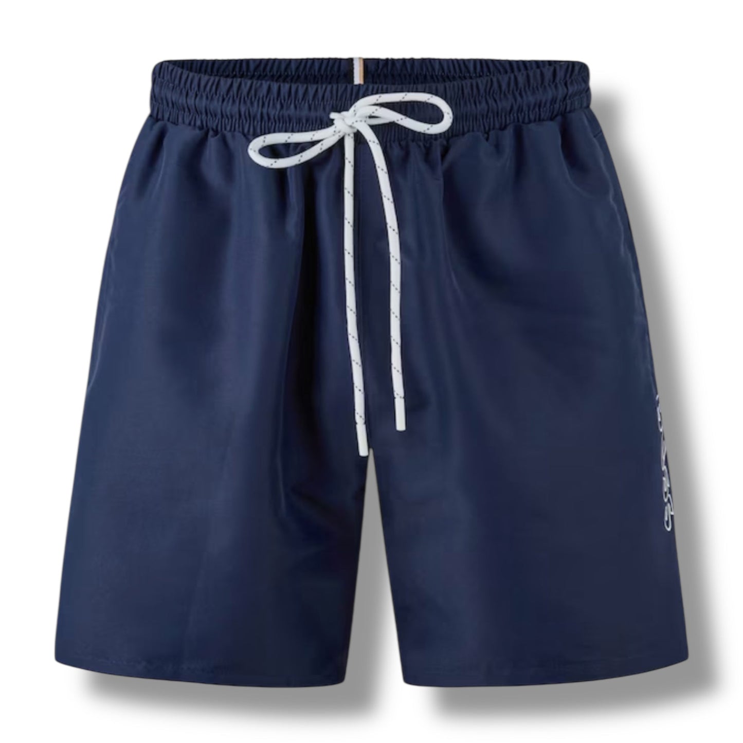 HUGO BOSS CLASSIC LOGO T-SHIRT & SWIM SHORTS SET WHITE & NAVY BLUE
