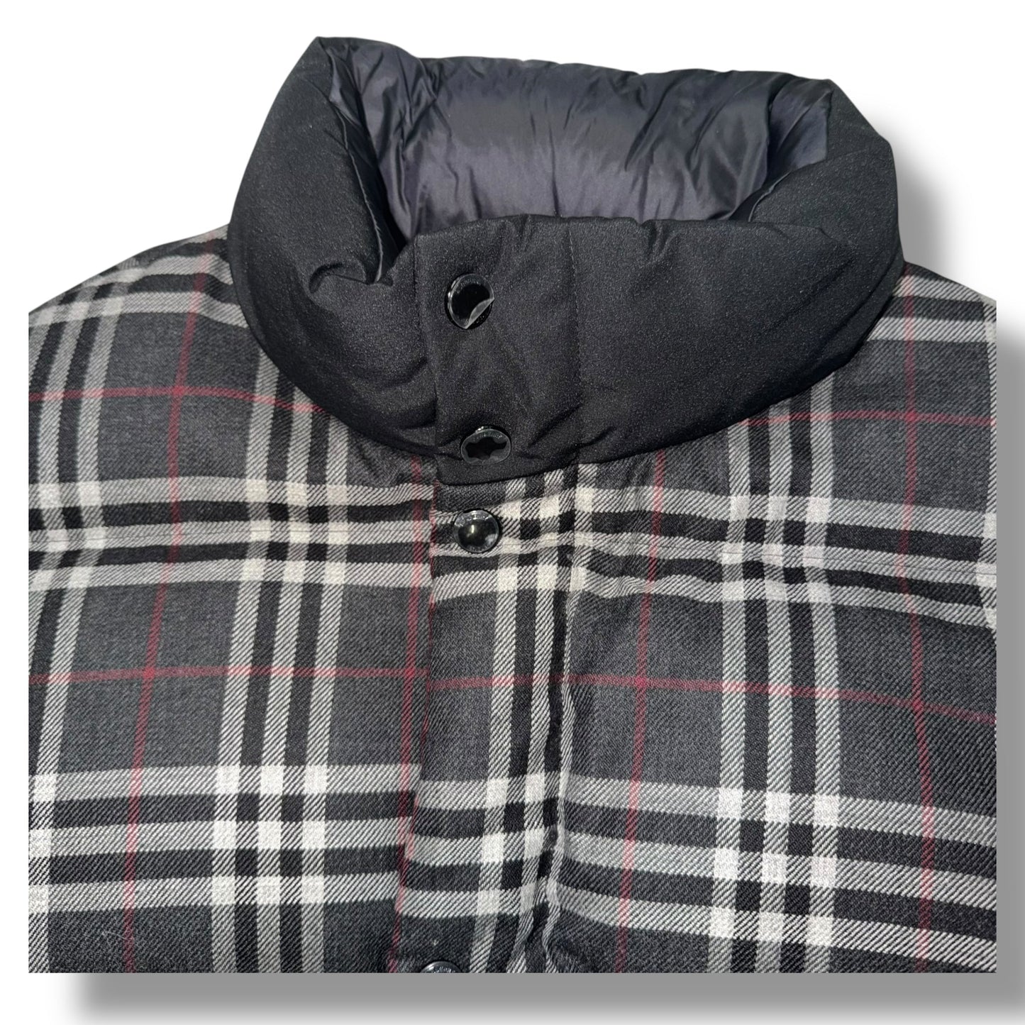 BURBERRY NOVA CHECK PUFFER JACKET NAVY BLUE
