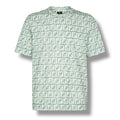 FENDI FF ALL OVER LOGO T-SHIRT GREEN