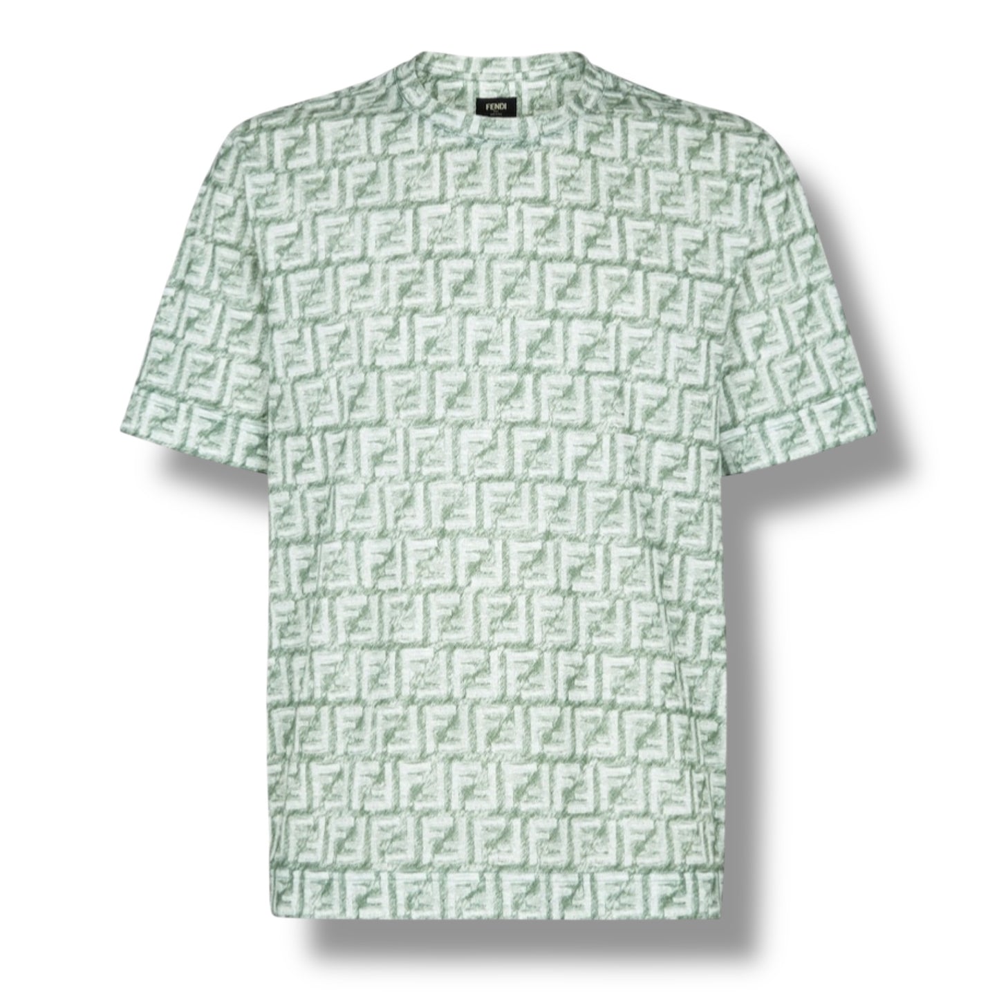 FENDI FF ALL OVER LOGO T-SHIRT GREEN