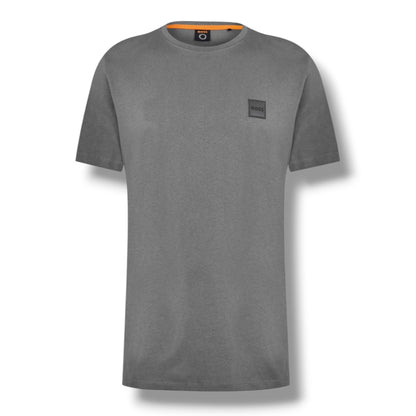 HUGO BOSS PATCH T-SHIRT & VERTI LOGO SWIM SHORTS CHARCOAL GREY & NAVY BLUE