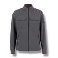 BARBOUR INTERNATIONAL QUILTED ZIP UP SWEATSHIRT CHARCOAL GREY
