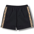 BURBERRY SIDE CHECK TRIM SWIM SHORTS BLACK