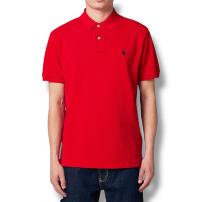 RALPH LAUREN CUSTOM FIT POLO SHIRT RED