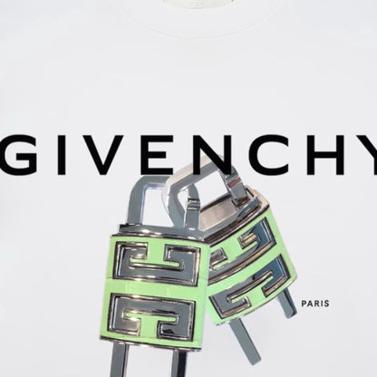 GIVENCHY PADLOCK LOGO T-SHIRT WHITE