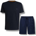 HUGO BOSS PATCH T-SHIRT & VERTI LOGO SWIM SHORTS NAVY BLUE
