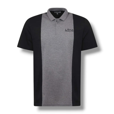 LANVIN STRIP POLO SHIRT GREY & BLACK