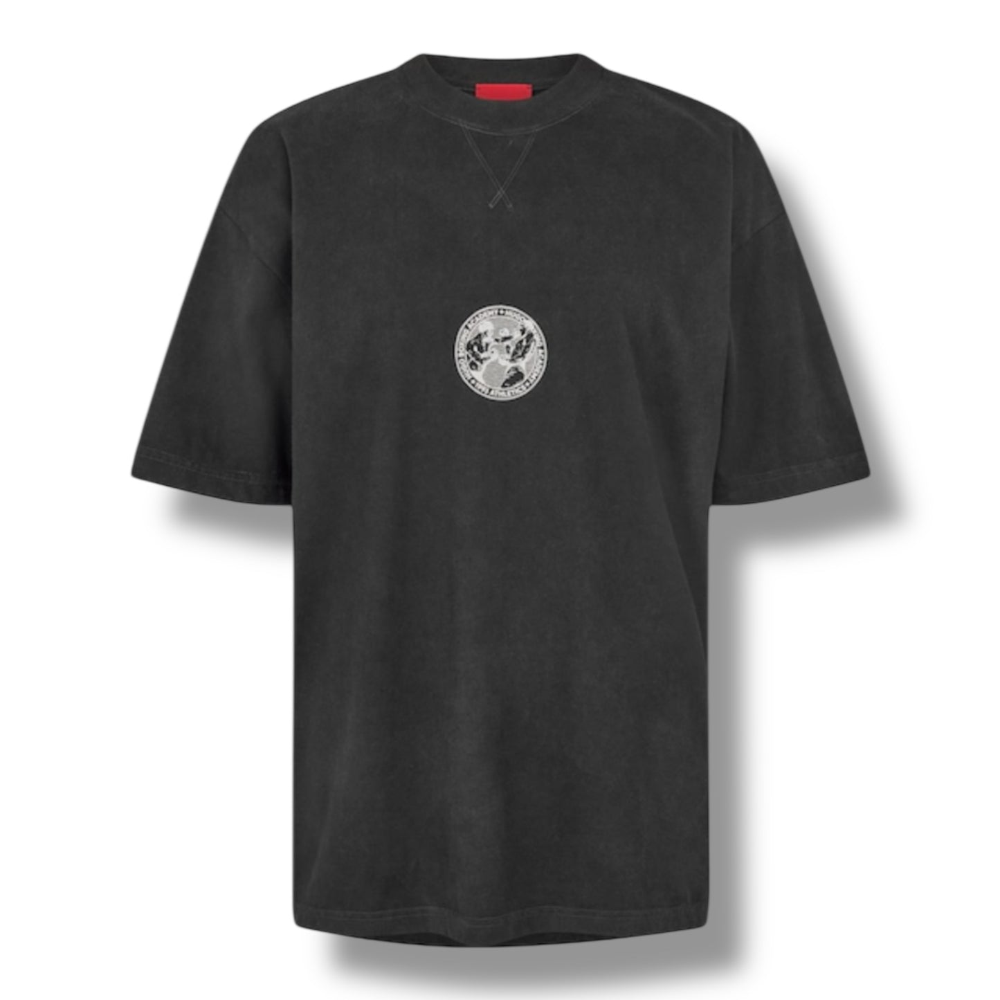 HUGO BOXING T-SHIRT & VERTI SPRAY LOGO SWIM SHORTS SET BLACK
