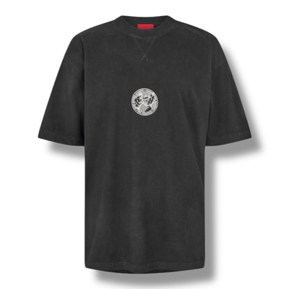 HUGO BOXING T-SHIRT & VERTI SPRAY LOGO SWIM SHORTS SET BLACK