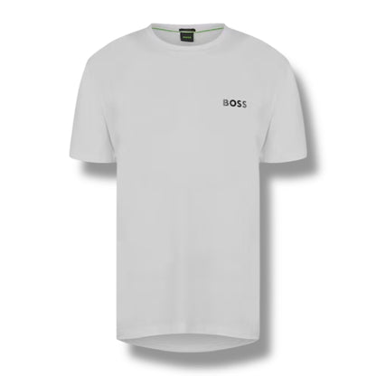 HUGO BOSS GYM KIT TECH T-SHIRT & SHORTS WHITE & GREY