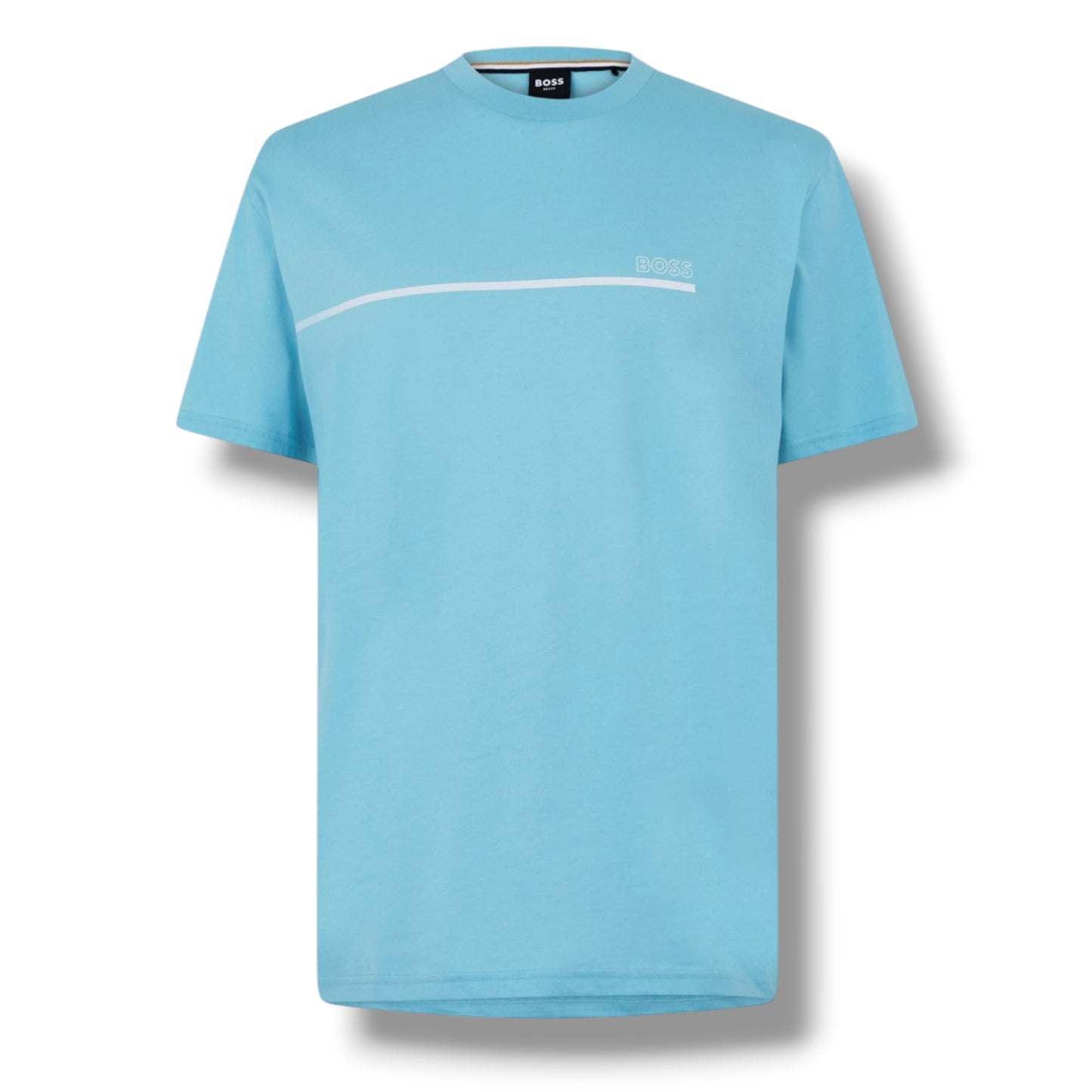 HUGO BOSS STORM T-SHIRT & SWIM SHORTS SET AQUA BLUE & BLACK