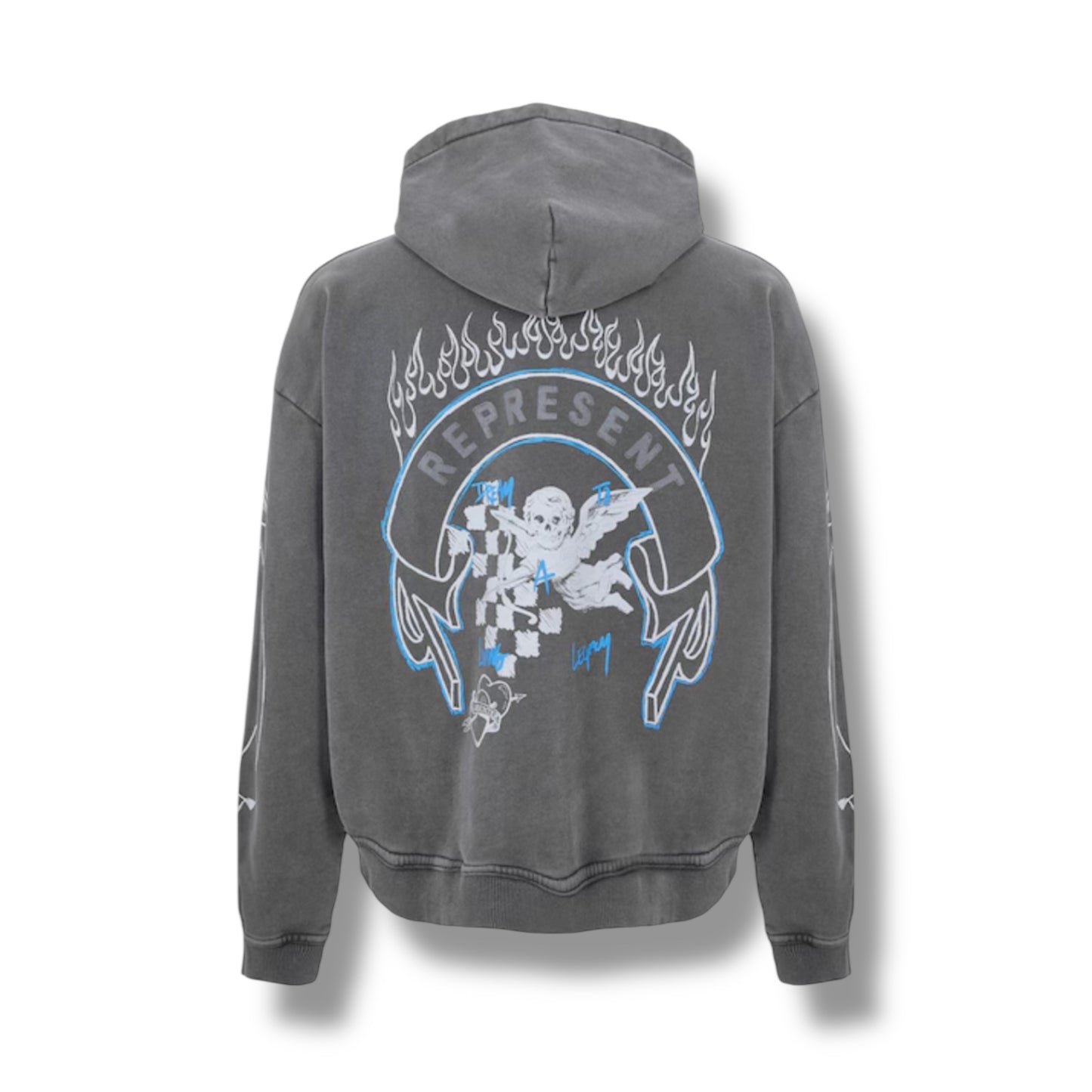 REPRESENT LEGACY OTTH HOODIE WASHED GREY