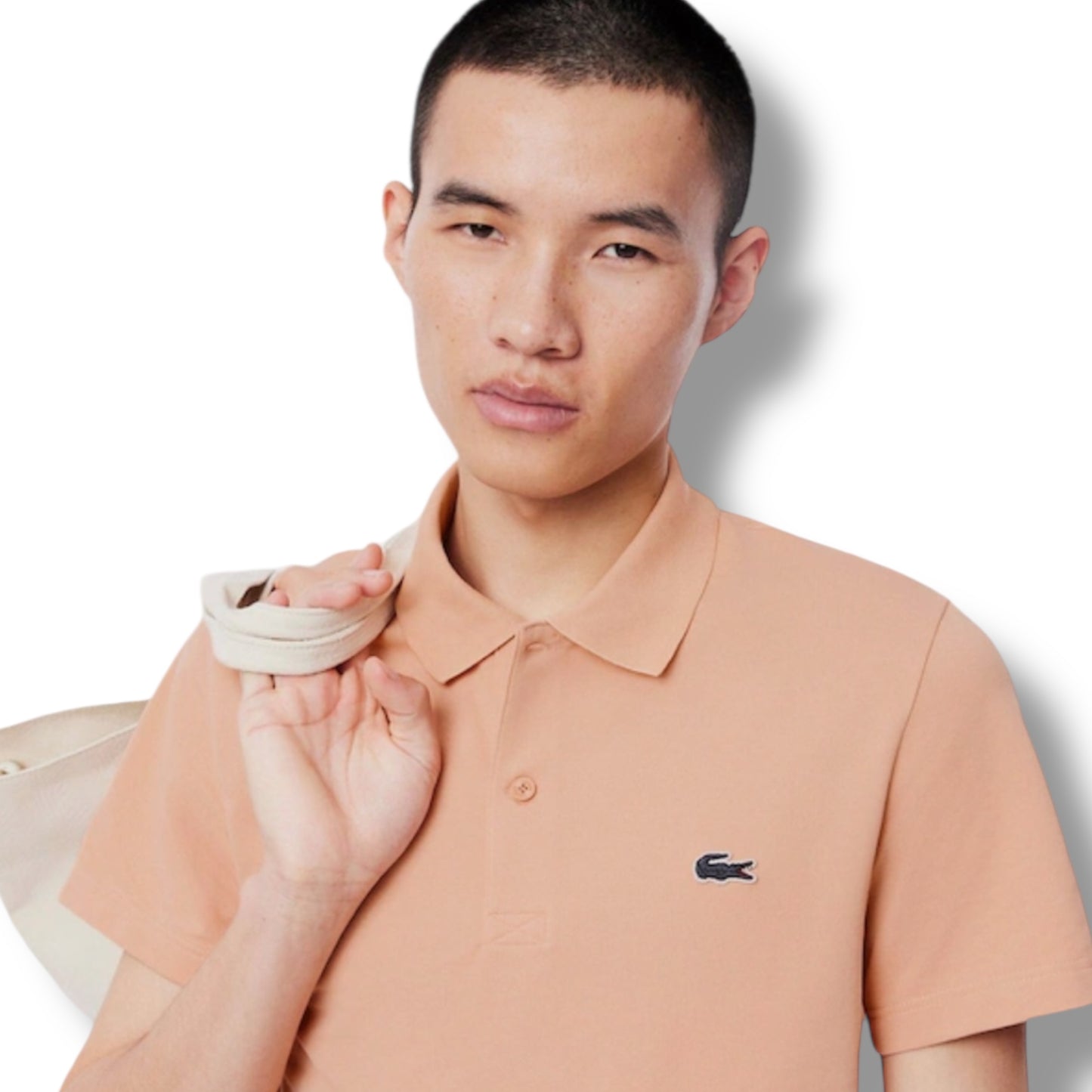 LACOSTE POLO SHIRT PEACH