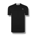 COMME DES GARÇONS SMALL HEART LOGO T-SHIRT BLACK - BLACK