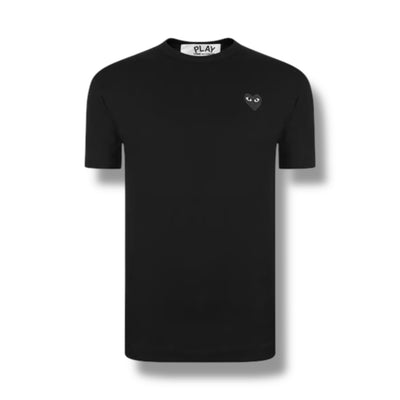 COMME DES GARÇONS SMALL HEART LOGO T-SHIRT BLACK - BLACK