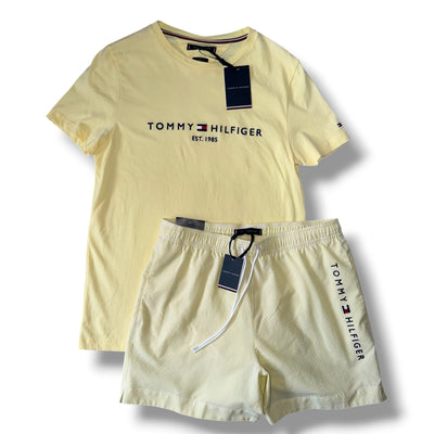 TOMMY HILFIGER T-SHIRT & SWIM SHORTS SET YELLOW *SALE*