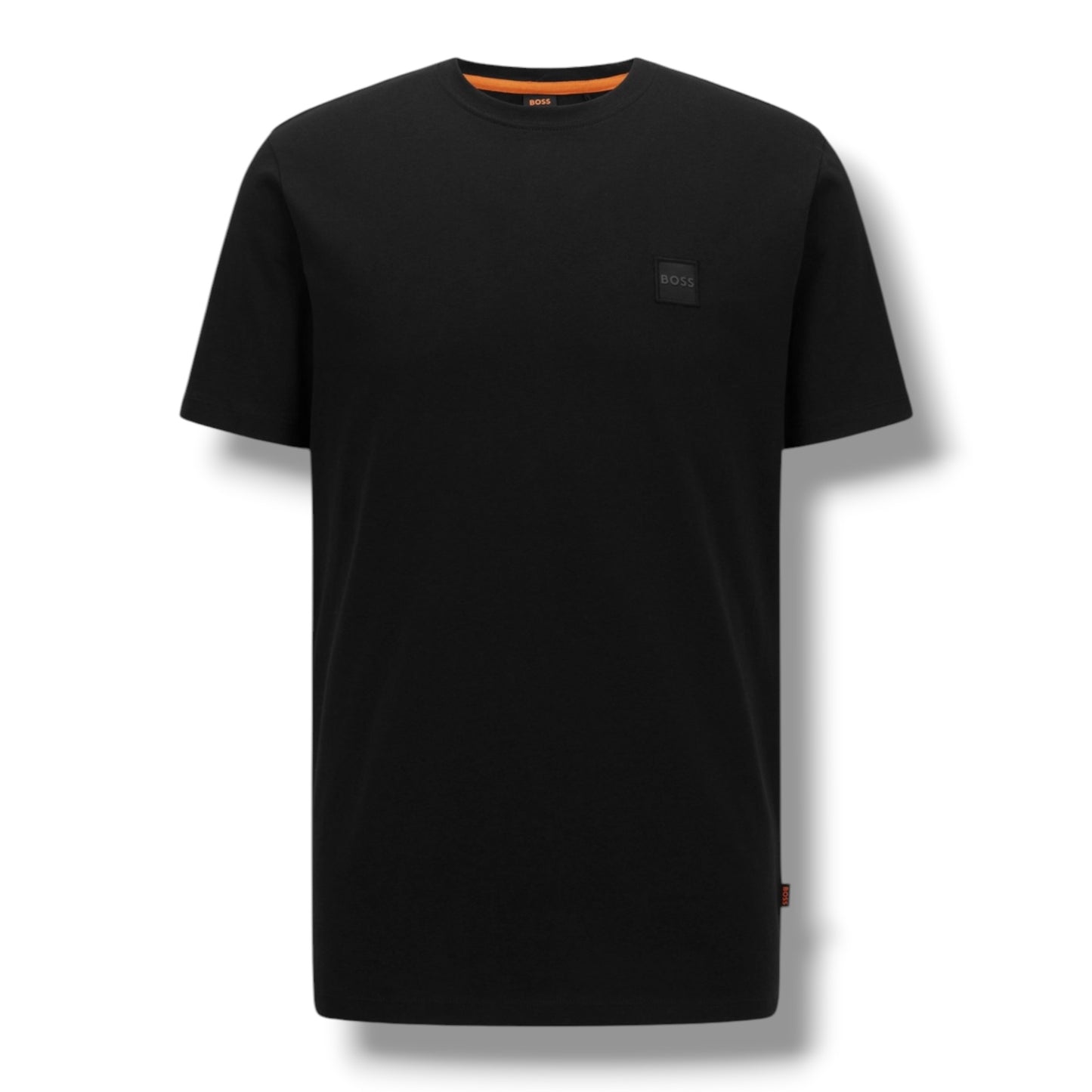 HUGO BOSS PATCH T-SHIRT & VERTI LOGO SWIM SHORTS BLACK