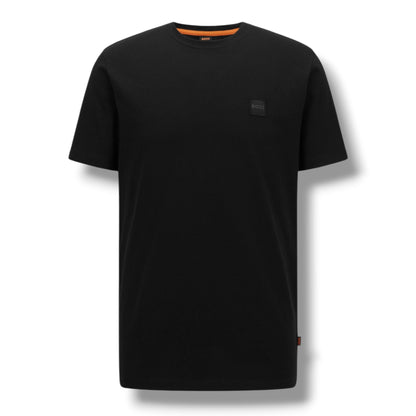 HUGO BOSS PATCH T-SHIRT & VERTI LOGO SWIM SHORTS BLACK