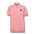 STONE ISLAND PATCH LOGO POLO SHIRT CORAL PINK