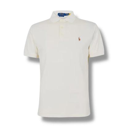 RALPH LAUREN SLIM FIT POLO SHIRT LIGHT CREAM