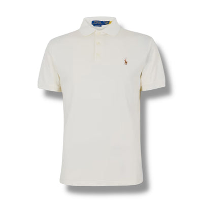 RALPH LAUREN SLIM FIT POLO SHIRT LIGHT CREAM