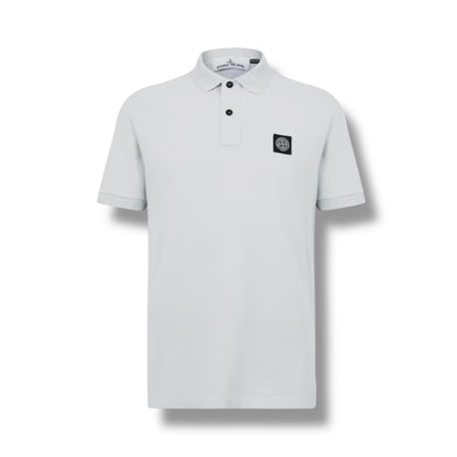 STONE ISLAND PATCH LOGO POLO SHIRT SKY BLUE