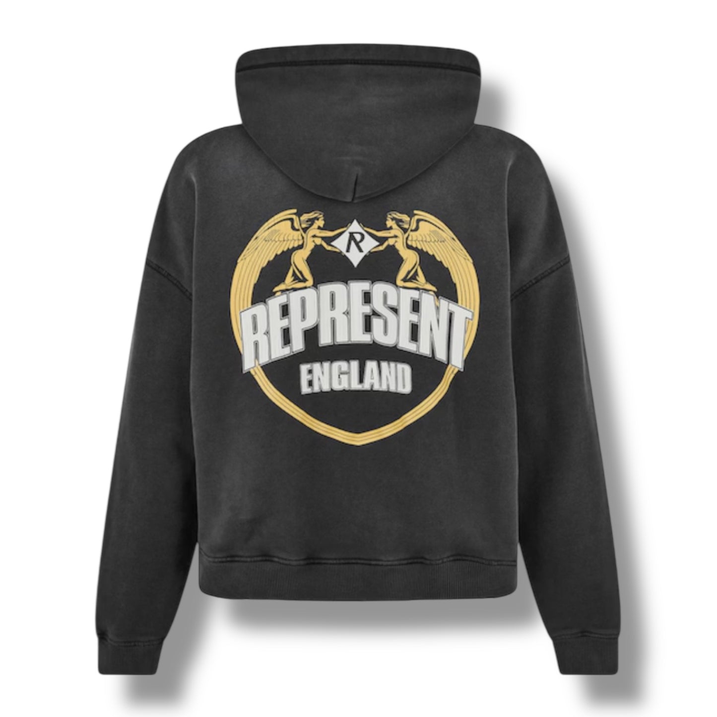 REPRESENT ANGEL OTTH HOODIE WASHED BLACK