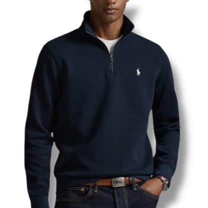 RALPH LAUREN TECH 1/4 ZIP SWEATSHIRT NAVY BLUE