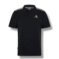 AQUASCUTUM CHECK SHOULDER POLO SHIRT BLACK