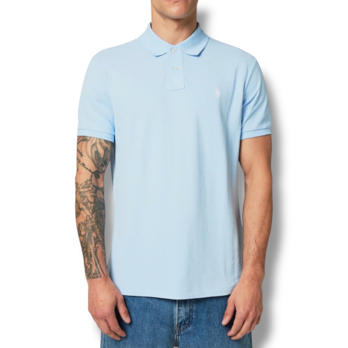RALPH LAUREN CUSTOM FIT POLO SHIRT ELITE BLUE