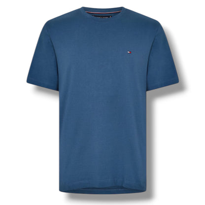 TOMMY HILFIGER SMALL LOGO T-SHIRT & SWIM SHORTS SET SEA BLUE & RED