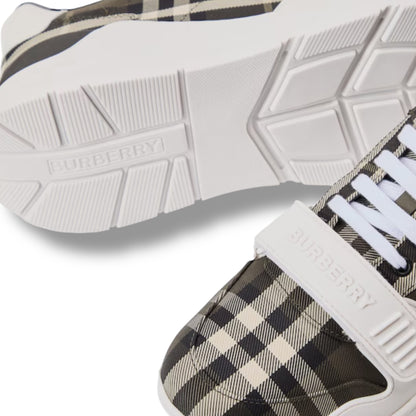 BURBERRY REGIS CHECK SNEAKERS BROWN