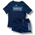 BARBOUR T-SHIRT & SWIM SHORTS SET NAVY BLUE *SALE*