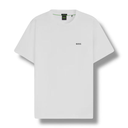 HUGO BOSS SMALL LOGO T-SHIRT & VERTI SWIM SHORTS SET WHITE & PINK