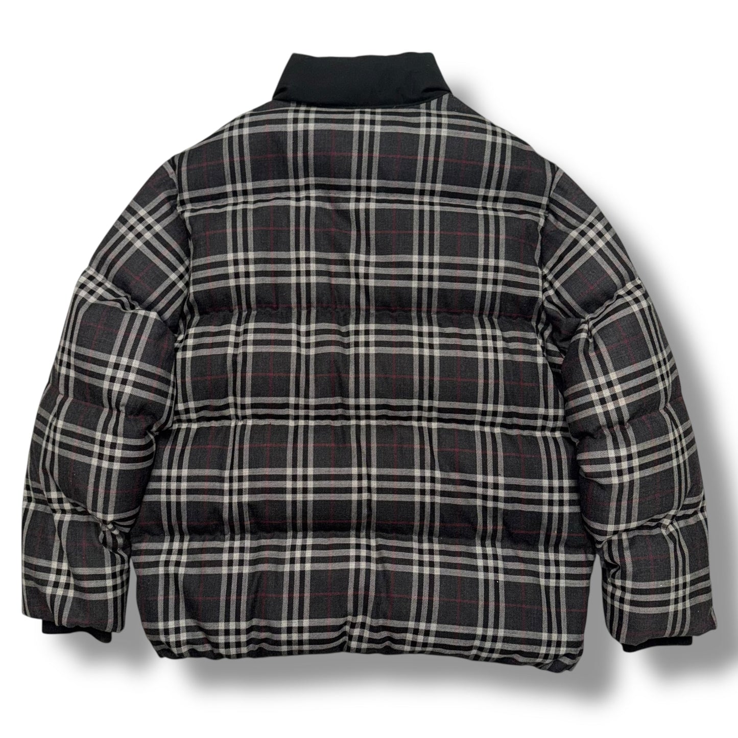 BURBERRY NOVA CHECK PUFFER JACKET NAVY BLUE