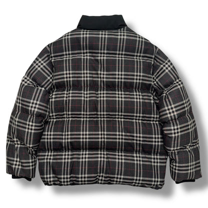 BURBERRY NOVA CHECK PUFFER JACKET NAVY BLUE
